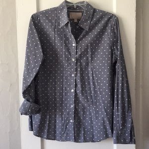 Banana Republic soft-wash polkadot button-down